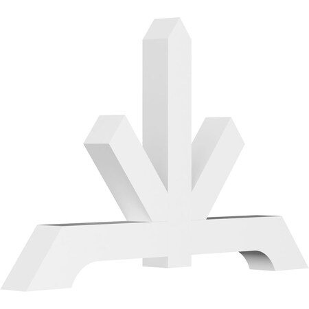 Ekena Millwork Vanguard Architectural Grade PVC Gable Bracket, 72"W x 45"H x 6"D x 6"F, 15/12 Pitch GBP072X45X0606VAN00